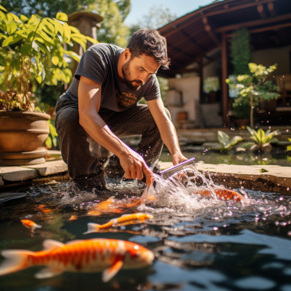 Savage of New Canaan build a koi pond